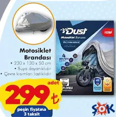 MOTOSİKLET BRANDASI 230X130X50 CM